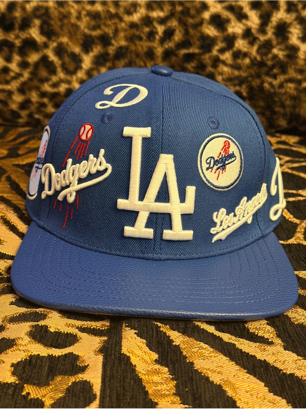 Los Angeles Dodgers baseball cap w/ leather brim